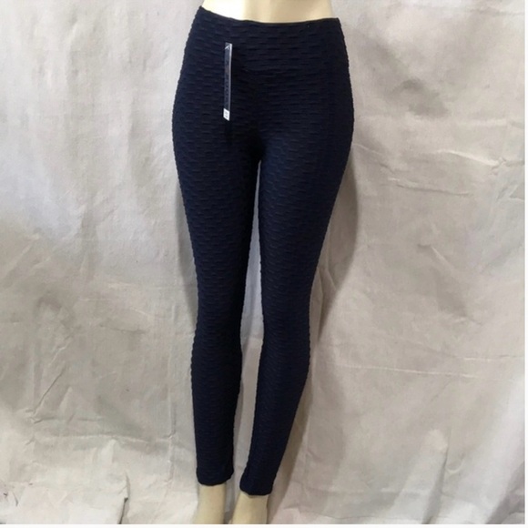 XJ Boost NWT Scrunch Back Honeycomb Leggings - Picture 2 of 12